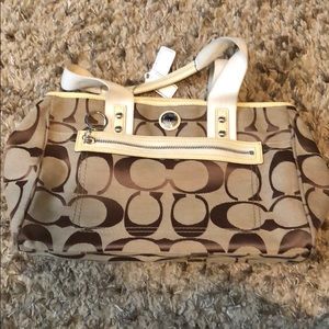 Coach purse & matching wallet brown/tan